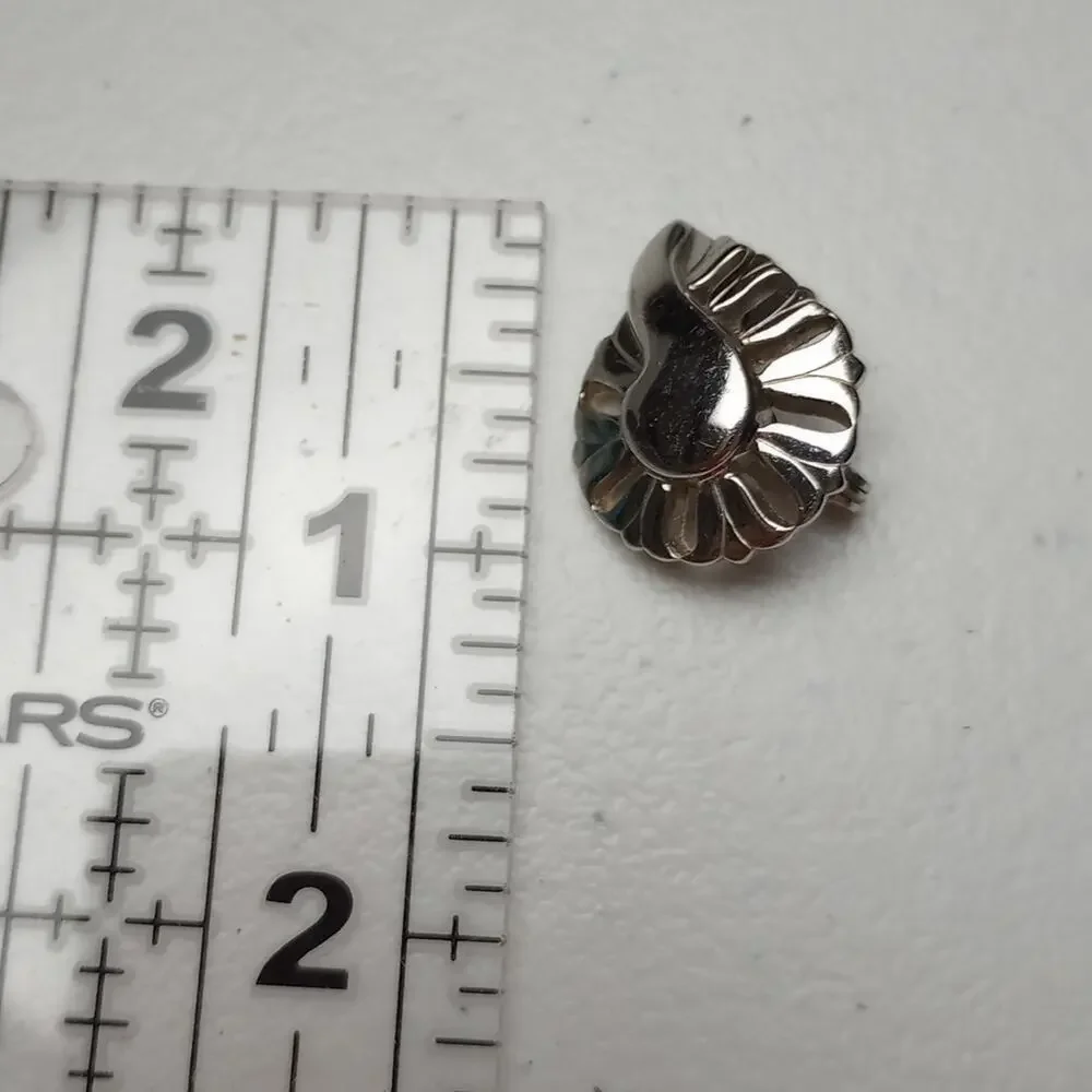 Vintage Monet Clip On Earrings Silver Tone Tear Drop Patent Pending